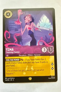 Disney Lorcana Yzma Conniving Chemist 56/204 EN NM Azurite Sea Super Rare - Image 1