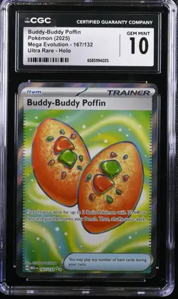 2025 Mega Evolution Pokemon Buddy-Buddy Poffin CGC 10 167/132 - Image 1