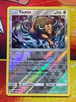 Tauros 164/236 Reverse Holo Uncommon - Pokemon S&M: Unified Minds - Pack Fresh - Image 1