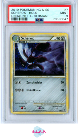 SCHEROX POKEMON 7 2010 HG & SS UNERSCHROCKEN HOLO DEUTSCH PSA 9 - Image 1