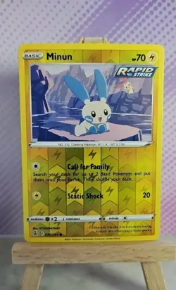 Pokemon TCG: Minun (Reverse Holo) 090/264 - Fusion Strike - NM Condition - Image 1