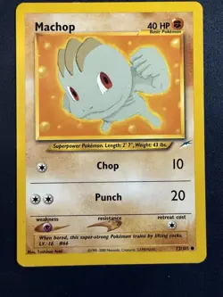 Machop 73/105 Pokemon Neo Destiny Unlimited Vintage LP - Image 1