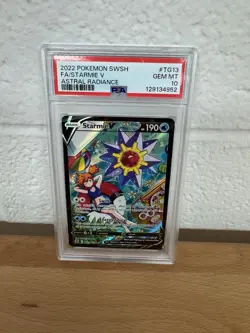 Pokemon Starmie V TG13/TG30 Astral Radiance Trainer Gallery Full Art Holo PSA 10 - Image 1