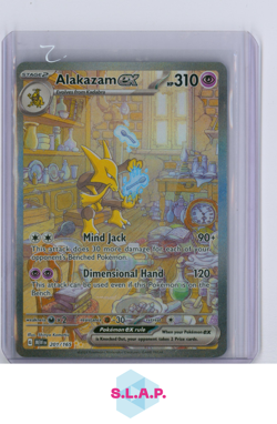 ALAKAZAM EX POKEMON 201/165 2023 MEW 151 ENGLISH FULL ART - Image 1
