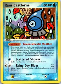 Rain Castform Rare Hidden Legends 23/101 LP Pokemon TCG - Image 1