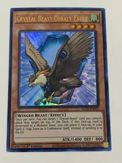 Yugioh Crystal Beast Set Sapphire Pegasus Ultimate Rainbow Dragon - Free Holo G - Image 3