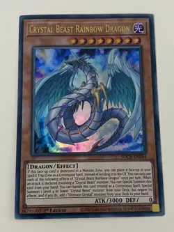Yugioh Crystal Beast Set Sapphire Pegasus Ultimate Rainbow Dragon - Free Holo G - Image 4