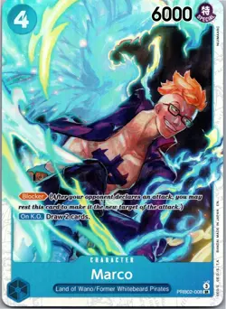 One Piece TCG Marco PRB02-008 SR NM - English Premium Booster - Image 1