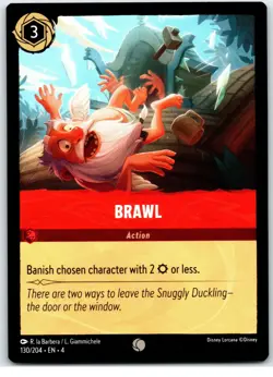 #130 Brawl - Common - Ruby PLAYSET x4 Lorcana Ursula's Return 4x - Image 2