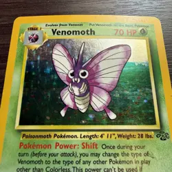 Pokemon TCG Venomoth Holo Rare Card 13/64 Jungle 1999 - Image 2
