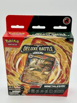 Pokemon TCG Ninetales ex Deluxe Battle Deck 60 Cards Playmat Deck Box Coin Foil - Image 1