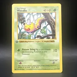Pokemon TCG Weedle Base Set, Shadowless 1st Edition Card 69/102 - Image 1