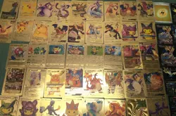 Pokemon Gold Foil Fan Art CHARIZARD Lot Of 42 Cards 2020 Gamefreak Gold Foil - Image 2