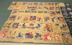 Pokemon Gold Foil Fan Art CHARIZARD Lot Of 42 Cards 2020 Gamefreak Gold Foil - Image 4