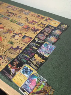 Pokemon Gold Foil Fan Art CHARIZARD Lot Of 42 Cards 2020 Gamefreak Gold Foil - Image 5