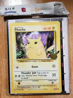 Pokemon Collectors Jumbo Card First Partner Binder 25th Anniversary Pikachu Card 820650809606 - Image 1