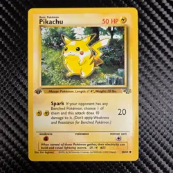Pikachu 60/64 Jungle Regular Pokemon Card 1st Edition - Image 1