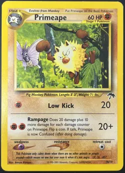 Primeape 18/18 Southern Islands Reverse Holo Rare Pokemon Card LP - Image 1