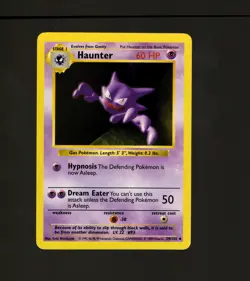 Haunter 29/102 Base Set Shadowless LP Vintage Pokemon TCG Card WOTC 1999 - Image 1