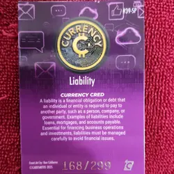 2025 Cardsmiths Currency Liability Bill Holo SP 168/299 Numbered Card 39-SP - Image 2