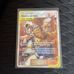 Pokemon Guzma & Hala, 229/236, SM Cosmic Eclipse Set, Full Art Trainer Card - Image 1