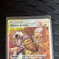 Pokemon Guzma & Hala, 229/236, SM Cosmic Eclipse Set, Full Art Trainer Card - Image 2