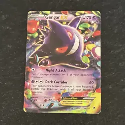 Pokemon Gengar EX Ultra Rare Holo 170 HP XY Phantom Forces 34/119 Card - Image 1