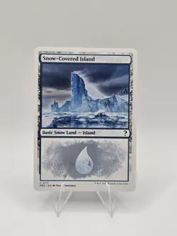 Snow-Covered Island (White Border) Mystery Booster 2 Regular Near Mint - Image 1