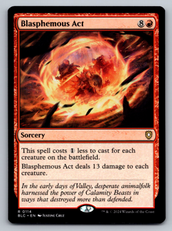 Blasphemous Act R 0114 Bloomburrow Regular - Image 1
