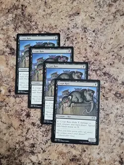 4 x Crypt Rats - Modern Horizons - NM-Mint - MTG Unplayed Playset - Image 1