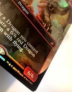 MTG Utvara Hellkite ANIME BORDERLESS FOIL Ravnica Remastered 0431 NM - Image 3