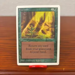 Vintage Magic the Gathering MTG Unlimited Regrowth NM - Image 1