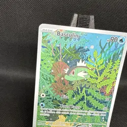 Basculin 105/086 Art Rare Holo White Flare sv11W Pokemon Card TCG NM - Image 4