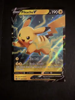 Pokemon Pikachu v SWSH063 Black Star Promo NM - Image 1