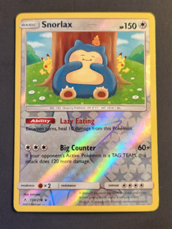 Pokemon Snorlax 158/214 Sm-Unbroken Bonds Holo Rare Reverse Holo NM 31 - Image 1
