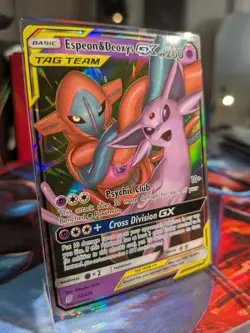Espeon and Deoxys GX 72/236 Pokemon TCG Unified Minds Tag Team Ultra Rare - NM - Image 3