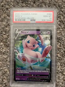 2020 POKEMON MEW V PSA 10 DARKNESS ABLAZE #069 - Image 1