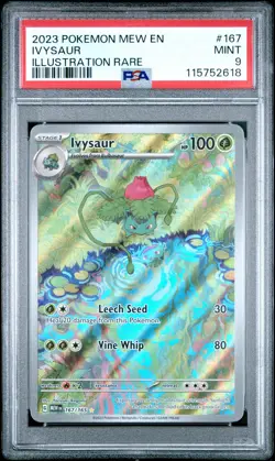 Ivysaur Pokemon Mew En-151 167 NM PSA 9 - Image 1