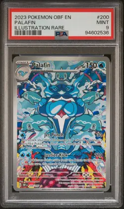 2023 Pokemon Obf En-Obsidian Flames #200 Palafin Illustration Rare PSA 9 - Image 1