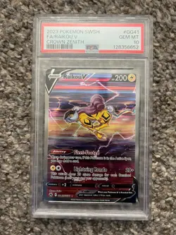 Pokemon Raikou V Crown Zenith Galarian Gallery Full Alt Art PSA 10 - Image 1