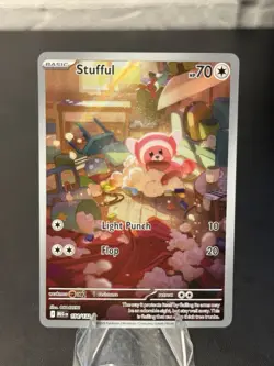 Stufful Illustration 154/132 Pokemon Mega Evolution Near Mint Condition - Image 1