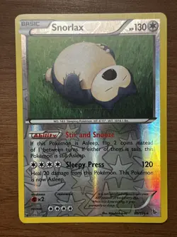 Pokemon TCG Snorlax 80/106 Reverse Holo Rare XY Flashfire - Image 1