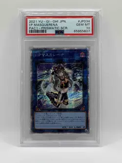 PSA10 Yu-Gi-Oh I:P Masquerena Japanese Prismatic Secret Rare PAC1-JP034 - Image 1