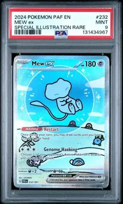 2024 Pokemon PAF EN-Paldean Fates Special Illustration Rare #232 Mew EX PSA 9 - Image 3