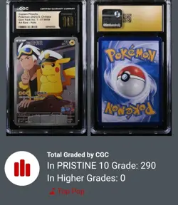 CGC PRISTINE 10 Captain Pikachu S-Chinese Pokemon 2025 - 07 09/09 - Image 1