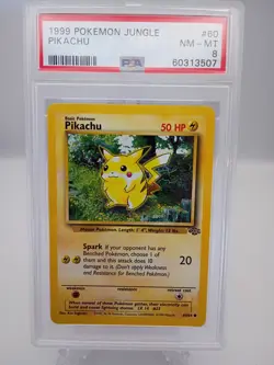 Pokemon Jungle Pikachu 60/64 PSA 8 Unlimited Regular English 1999 - Image 1