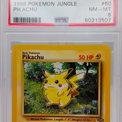 Pokemon Jungle Pikachu 60/64 PSA 8 Unlimited Regular English 1999 - Image 2