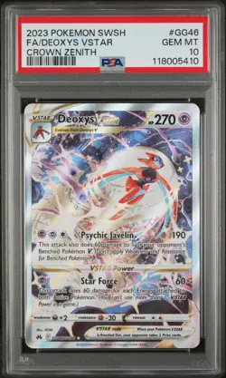 2023 Pokemon Sword And Shield Crown Zenith Deoxys VSTAR Fa PSA 10 #GG46 - Image 1