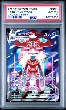 PSA 10 DEOXYS VMAX GG45/GG70 FULL ART CROWN ZENITH POKEMON 😍 - Image 1