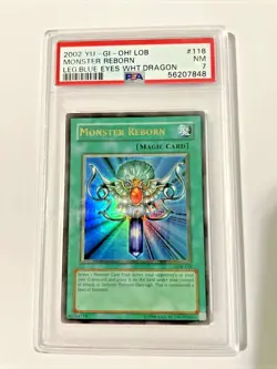 Yugioh Monster Reborn LOB-118 New PSA 7 NEAR MINT Extremely Rare! fast shipping - Image 1